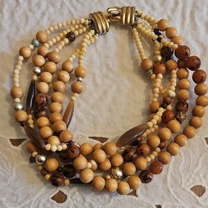Elegant Multi-Strand Beaded Necklace